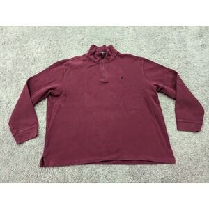 Polo by Ralph‎ Lauren Pullover Mens XXL Red Sweater 1/4 Zip